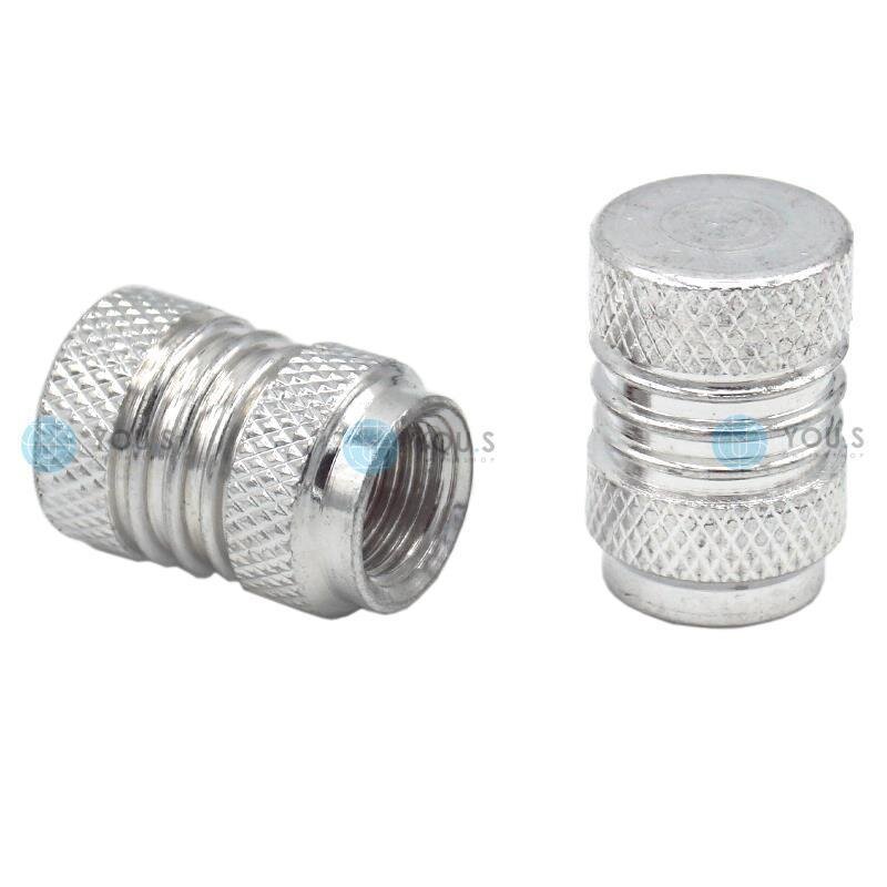 YOU.S stylische Alu Ventilkappe mit Dichtung - Silber
