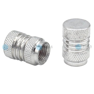 YOU.S stylische Alu Ventilkappe mit Dichtung - Silber
