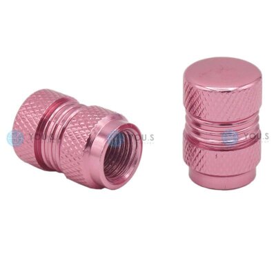 YOU.S stylische Alu Ventilkappe mit Dichtung - Rosa