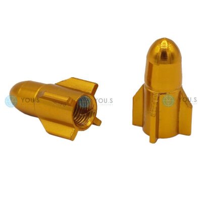 YOU.S Alu Raketen Ventilkappe - Gold