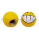 YOU.S Kunststoff Emotion breites Lachen Ventilkappe mit Dichtung - Gelb