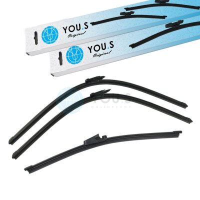 YOU.S SCHEIBENWISCHER SET VORNE + HINTEN kompatibel mit FORD MONDEO V Turnier (CF) - 3397014115 - 3397008045
