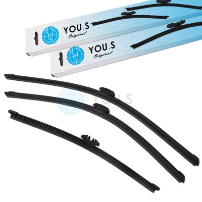 YOU.S SCHEIBENWISCHER SET VORNE + HINTEN kompatibel mit MINI COUNTRYMAN (F60)