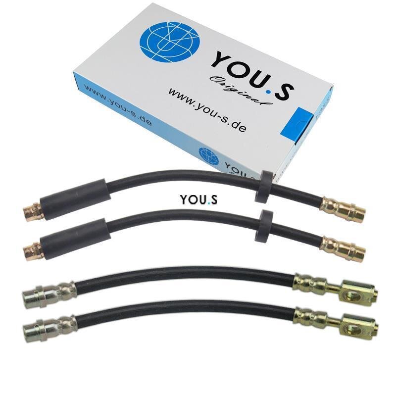 4 x YOU.S Bremsschläuche SET Vorne & Hinten für Audi + Seat 8E0611707 / 8E0611775H