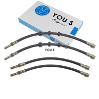 4 x YOU.S Bremsschläuche SET Vorne & Hinten L +...