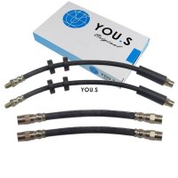 4 x YOU.S Bremsschläuche SET Vorne & Hinten L +...