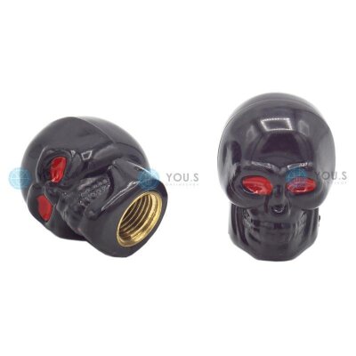 YOU.S Ventilkappe Totenkopf - Schwarz