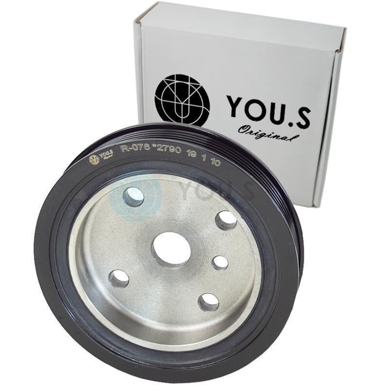 YOU.S Original Riemenscheibe Kurbelwelle für Volvo S60 I S80 I V70 II XC70 XC90 I 2.4 CDi / D / D5