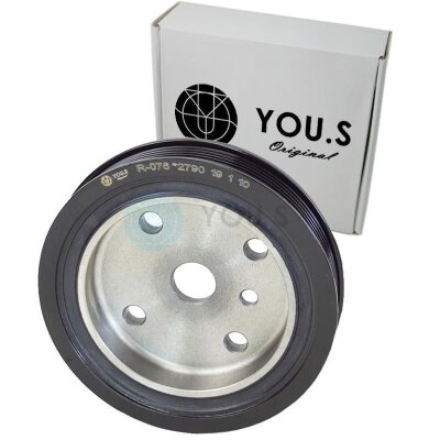 YOU.S Original Riemenscheibe Kurbelwelle für Volvo S60 I S80 I V70 II XC70 XC90 I 2.4 CDi / D / D5