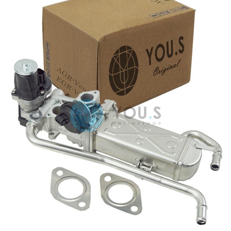YOU.S Original AGR Modul Abgasrückfuhr Ventil + Kühler kompatibel mit AUDI SEAT SKODA VW