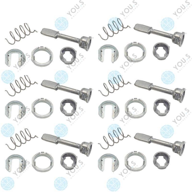 6 x YOU.S Original Reparatursatz Türschloss Schließzylinder Vorne Links / Rechts kompatibel mit Audi kompatibel mit Seat kompatibel mit VW - 3B0837167