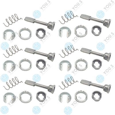 6 x YOU.S Original Reparatursatz Türschloss Schließzylinder Vorne Links / Rechts kompatibel mit Audi kompatibel mit Seat kompatibel mit VW - 3B0837167