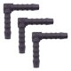 3 x YOU.S Original Schlauchverbinder Zwischenstück RGV Ø 5 mm 90° Winkel - L Form