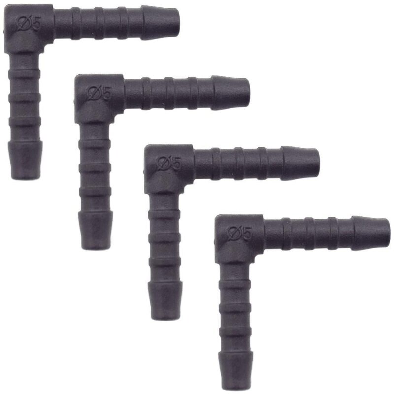 5 x YOU.S Original Schlauchverbinder Zwischenstück RGV Ø 5 mm 90° Winkel - L Form
