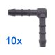 10 x YOU.S Original Schlauchverbinder Zwischenstück RGV Ø 4 mm 90° Winkel - L Form