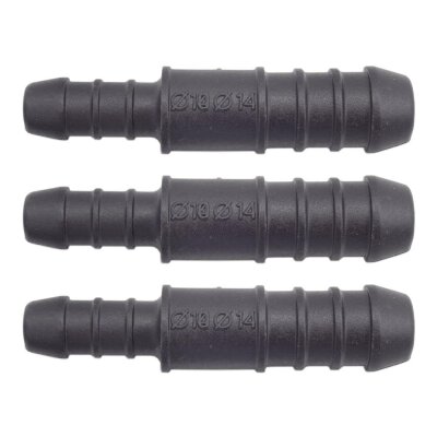 3 x YOU.S Original Schlauchverbinder Zwischenstück RGV Ø 14mm 10mm - Gerade Form - Reduzierer