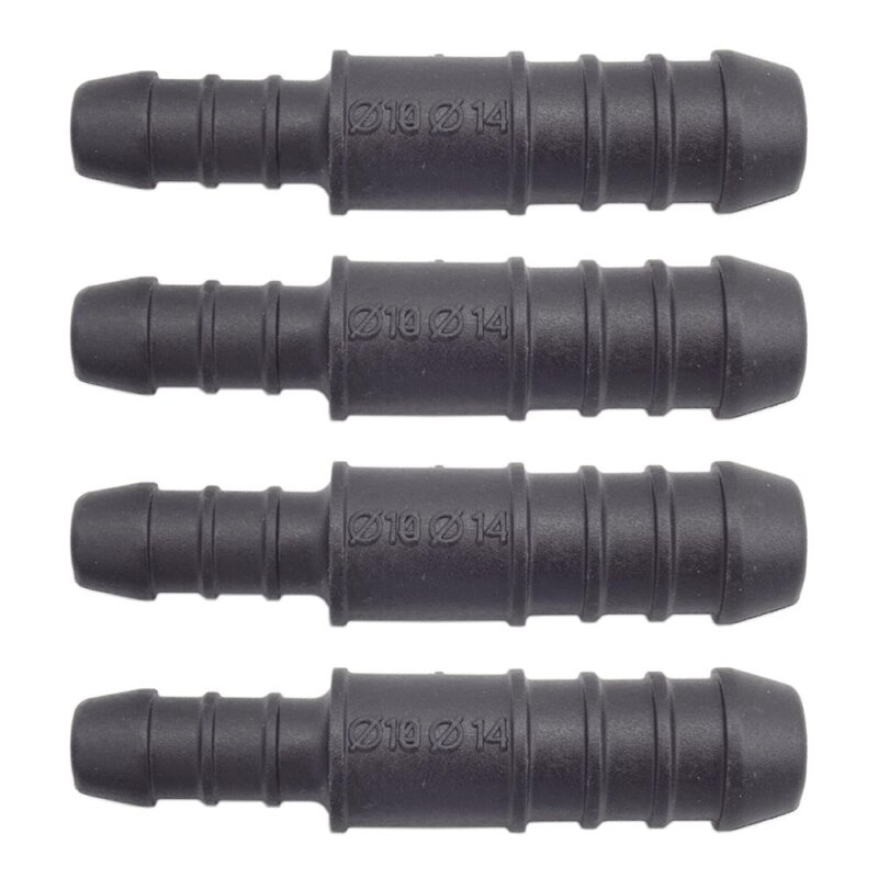 4 x YOU.S Original Schlauchverbinder Zwischenstück RGV Ø 14mm 10mm - Gerade Form - Reduzierer