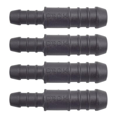4 x YOU.S Original Schlauchverbinder Zwischenstück RGV Ø 14mm 10mm - Gerade Form - Reduzierer