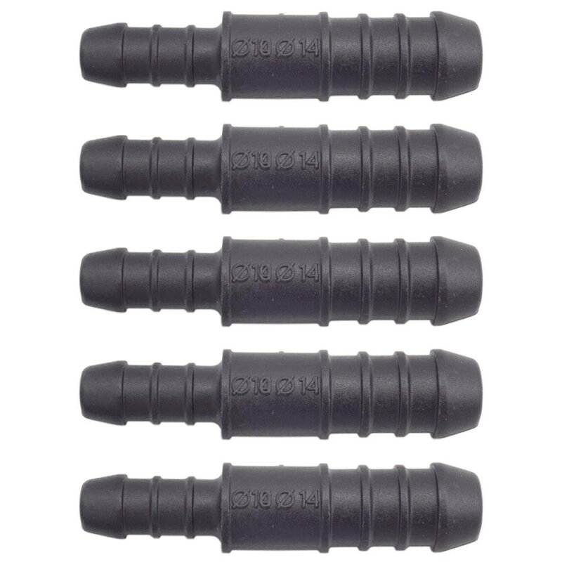 5 x YOU.S Original Schlauchverbinder Zwischenstück RGV Ø 14mm 10mm - Gerade Form - Reduzierer
