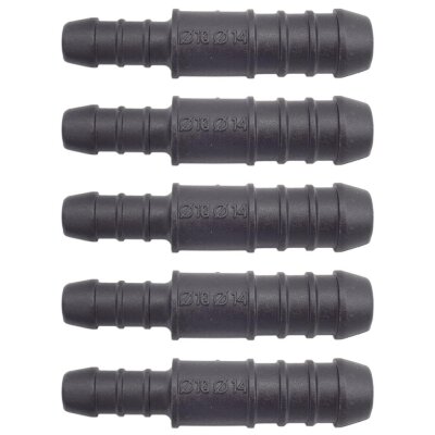 5 x YOU.S Original Schlauchverbinder Zwischenstück RGV Ø 14mm 10mm - Gerade Form - Reduzierer