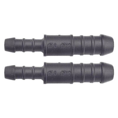 2 x YOU.S Original Schlauchverbinder Zwischenstück RGV Ø 12mm 8mm - Gerade Form - Reduzierer