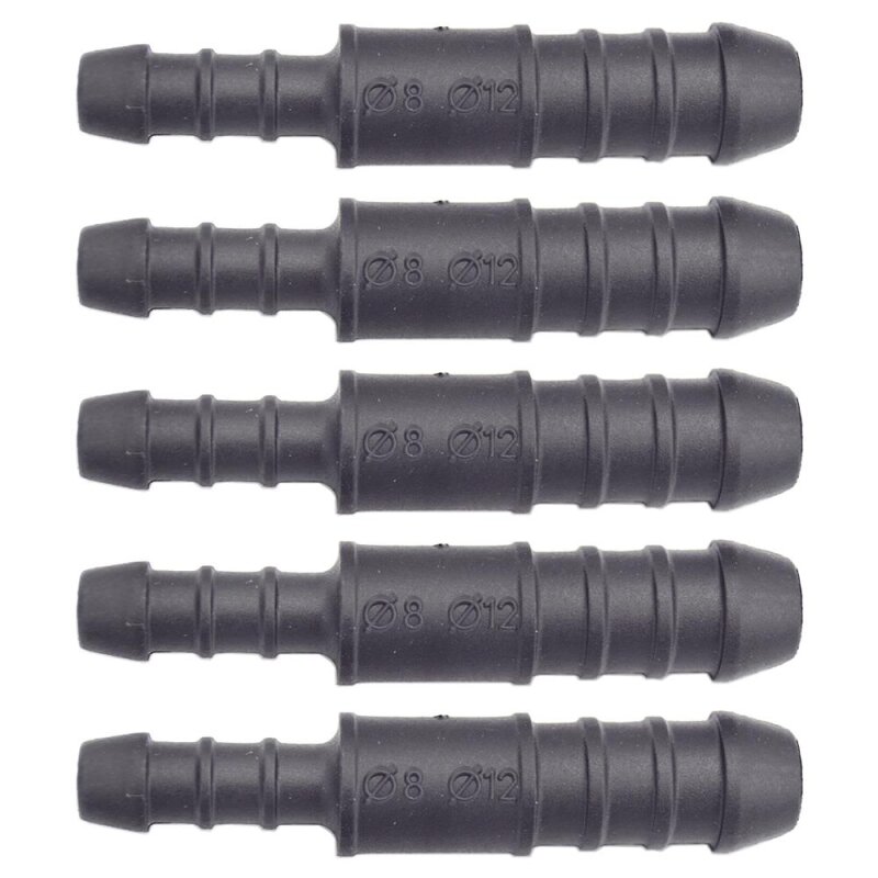 5 x YOU.S Original Schlauchverbinder Zwischenstück RGV Ø 12mm 8mm - Gerade Form - Reduzierer