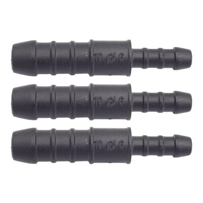 3 x YOU.S Original Schlauchverbinder Zwischenstück RGV Ø 10mm 6mm - Gerade Form - Reduzierer