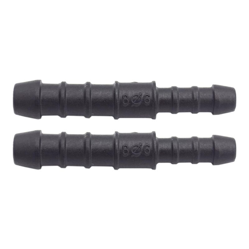 2 x YOU.S Original Schlauchverbinder Zwischenstück RGV Ø 8mm 6mm - Gerade Form - Reduzierer