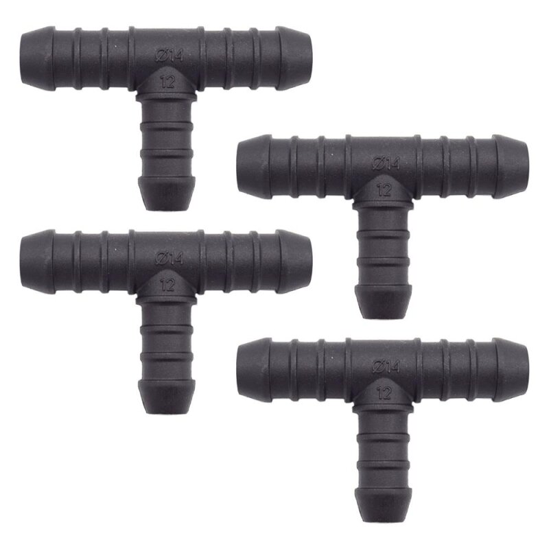 4 x YOU.S Original Schlauchverbinder Zwischenstück RGV Ø 14x12x14 mm - T-Stück Reduzierer