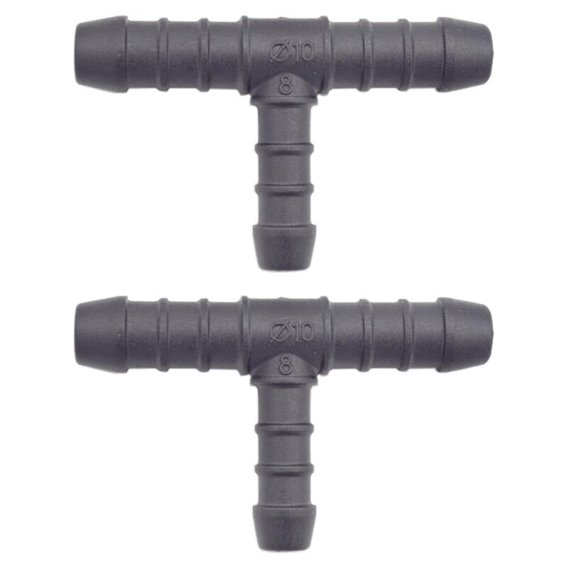 2 x YOU.S Original Schlauchverbinder Zwischenstück RGV Ø 10x8x10 mm - T-Stück Reduzierer