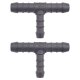 2 x YOU.S Original Schlauchverbinder Zwischenstück RGV Ø 10x8x10 mm - T-Stück Reduzierer