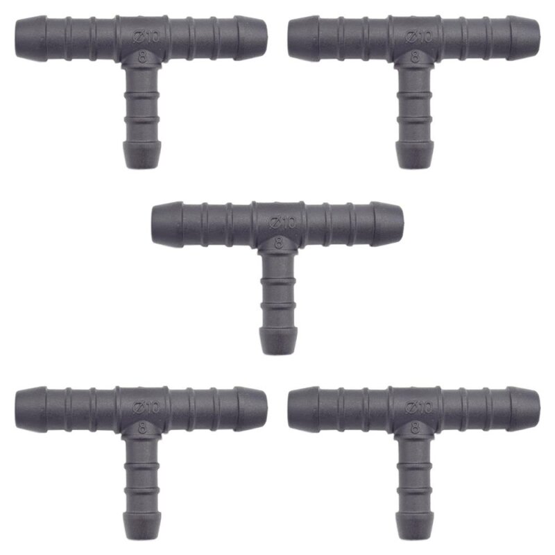 5 x YOU.S Original Schlauchverbinder Zwischenstück RGV Ø 10x8x10 mm - T-Stück Reduzierer