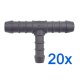 20 x YOU.S Original Schlauchverbinder Zwischenstück RGV Ø 10x8x10 mm - T-Stück Reduzierer