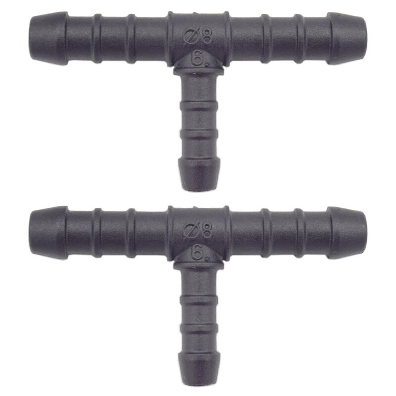 2 x YOU.S Original Schlauchverbinder Zwischenstück RGV Ø 8x6x8 mm - T-Stück Reduzierer