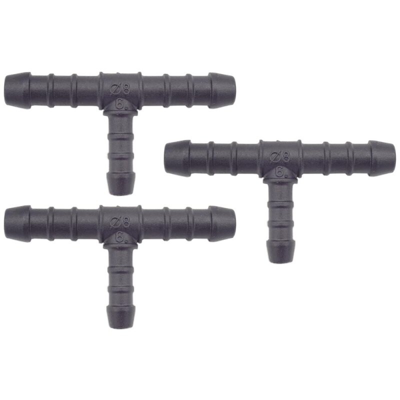 3 x YOU.S Original Schlauchverbinder Zwischenstück RGV Ø 8x6x8 mm - T-Stück Reduzierer