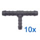 10 x YOU.S Original Schlauchverbinder Zwischenstück RGV Ø 8x6x8 mm - T-Stück Reduzierer