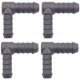 4 x YOU.S Original Schlauchverbinder Zwischenstück RGV Ø 12x14 mm 90° Winkel - L-Form Reduzierer