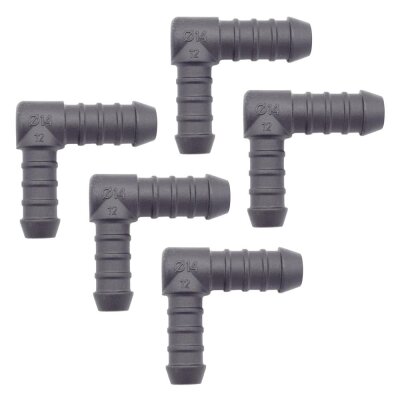 5 x YOU.S Original Schlauchverbinder Zwischenstück RGV Ø 12x14 mm 90° Winkel - L-Form Reduzierer