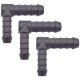 3 x YOU.S Original Schlauchverbinder Zwischenstück RGV Ø 10x12 mm 90° Winkel - L-Form Reduzierer