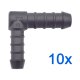 10 x YOU.S Original Schlauchverbinder Zwischenstück RGV Ø 10x12 mm 90° Winkel - L-Form Reduzierer