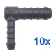10 x YOU.S Original Schlauchverbinder Zwischenstück RGV Ø 8x12 mm 90° Winkel - L-Form Reduzierer