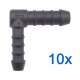 10 x YOU.S Original Schlauchverbinder Zwischenstück RGV Ø 8x10 mm 90° Winkel - L-Form Reduzierer