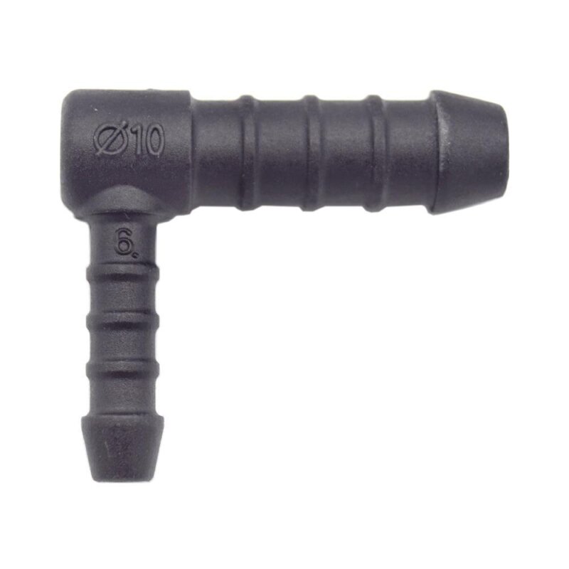 1 x YOU.S Original Schlauchverbinder Zwischenstück RGV Ø 6x10 mm 90° Winkel - L-Form Reduzierer