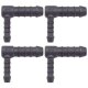 4 x YOU.S Original Schlauchverbinder Zwischenstück RGV Ø 6x10 mm 90° Winkel - L-Form Reduzierer