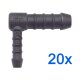 20 x YOU.S Original Schlauchverbinder Zwischenstück RGV Ø 6x10 mm 90° Winkel - L-Form Reduzierer