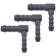 3 x YOU.S Original Schlauchverbinder Zwischenstück RGV Ø 6x8 mm 90° Winkel - L-Form Reduzierer