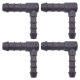 4 x YOU.S Original Schlauchverbinder Zwischenstück RGV Ø 6x8 mm 90° Winkel - L-Form Reduzierer