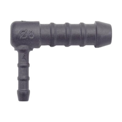 2 x YOU.S Original Schlauchverbinder Zwischenstück RGV Ø 4x8 mm 90° Winkel - L-Form Reduzierer
