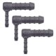 3 x YOU.S Original Schlauchverbinder Zwischenstück RGV Ø 4x8 mm 90° Winkel - L-Form Reduzierer