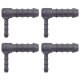 4 x YOU.S Original Schlauchverbinder Zwischenstück RGV Ø 4x8 mm 90° Winkel - L-Form Reduzierer